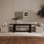 Fable Slipcover Dining Banquette U-Shape Beige 168In OA-1066-34 OA 1066 34 00