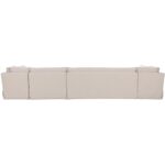 Fable Slipcover Dining Banquette U-Shape Beige 168In OA-1066-34 OA 1066 34 Fable back shadsilo
