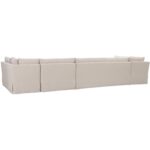 Fable Slipcover Dining Banquette U-Shape Beige 168In OA-1066-34 OA 1066 34 Fable diagR back shadsilo