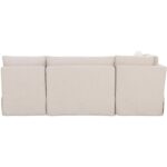 Fable Slipcover Dining Banquette L-Shape Beige 96In OA-1067-34 OA 1067 34 Fable back shadsilo