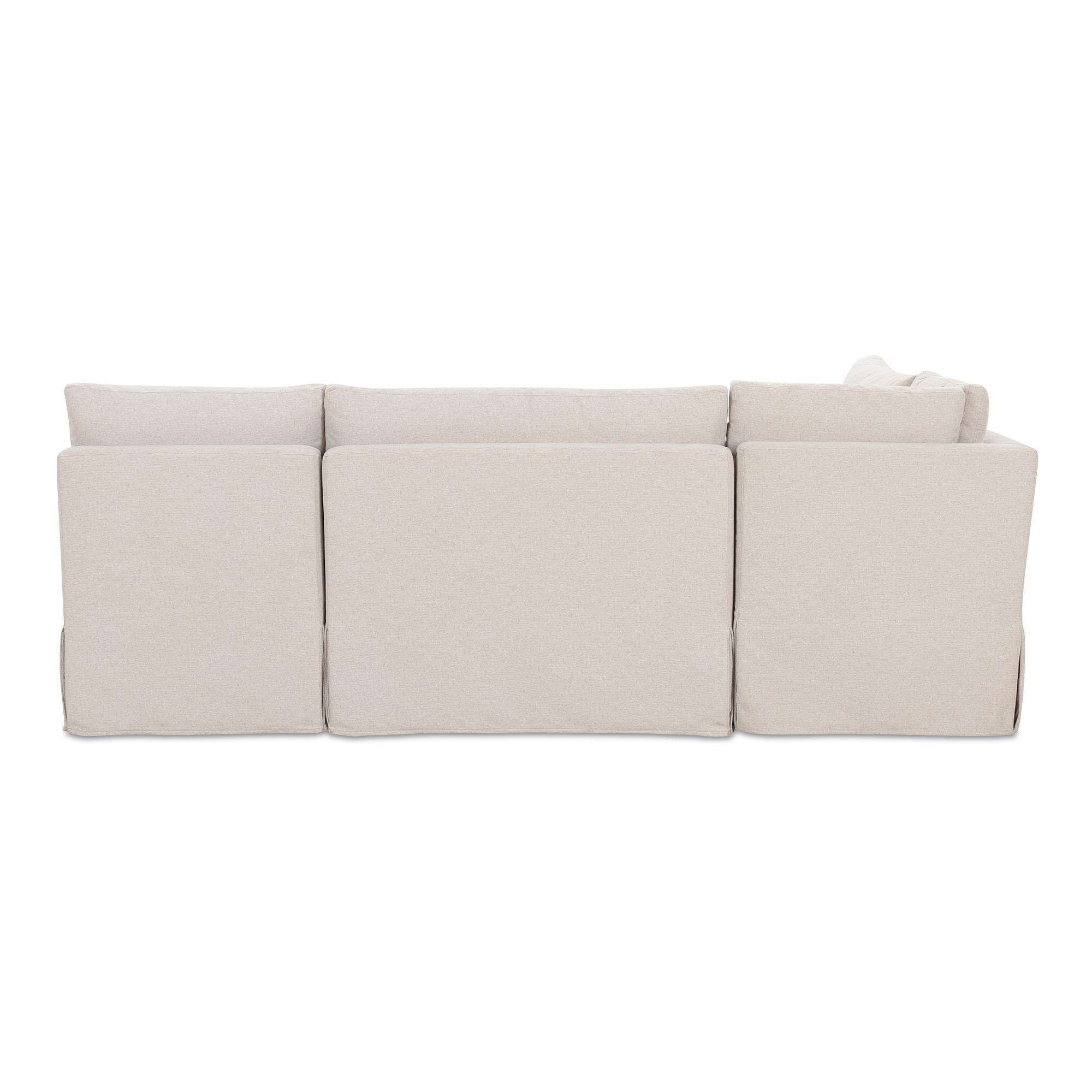 Fable Slipcover Dining Banquette L-Shape Beige 96In 5 Fable Slipcover Dining Banquette L-Shape Beige 96In - Image 5