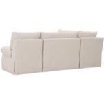 Fable Slipcover Dining Banquette L-Shape Beige 96In OA-1067-34 OA 1067 34 Fable diagR back shadsilo