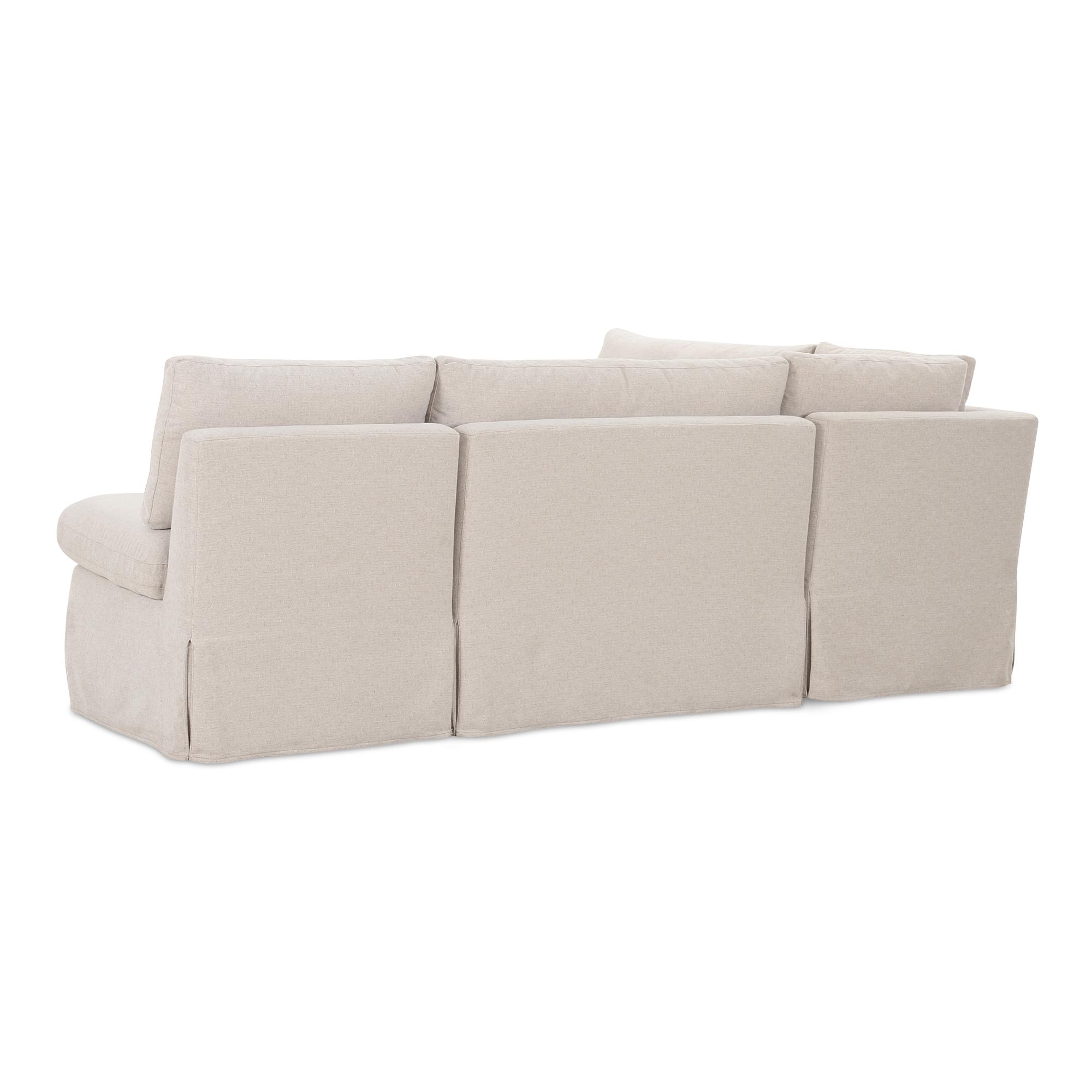 Fable Slipcover Dining Banquette L-Shape Beige 96In 2 Fable Slipcover Dining Banquette L-Shape Beige 96In - Image 2