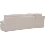 Fable Slipcover Dining Banquette L-Shape BeigeÂ  100.5In OA-1068-34 OA 1068 34 Fable diagR back shadsilo