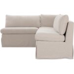 Fable Slipcover Dining Banquette L-Shape BeigeÂ  100.5In OA-1068-34 OA 1068 34 Fable side left shadsilo