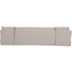 Fable Slipcover Dining Banquette L-Shape Beige 125.5In OA-1069-34 OA 1069 34 Fable back shadsilo