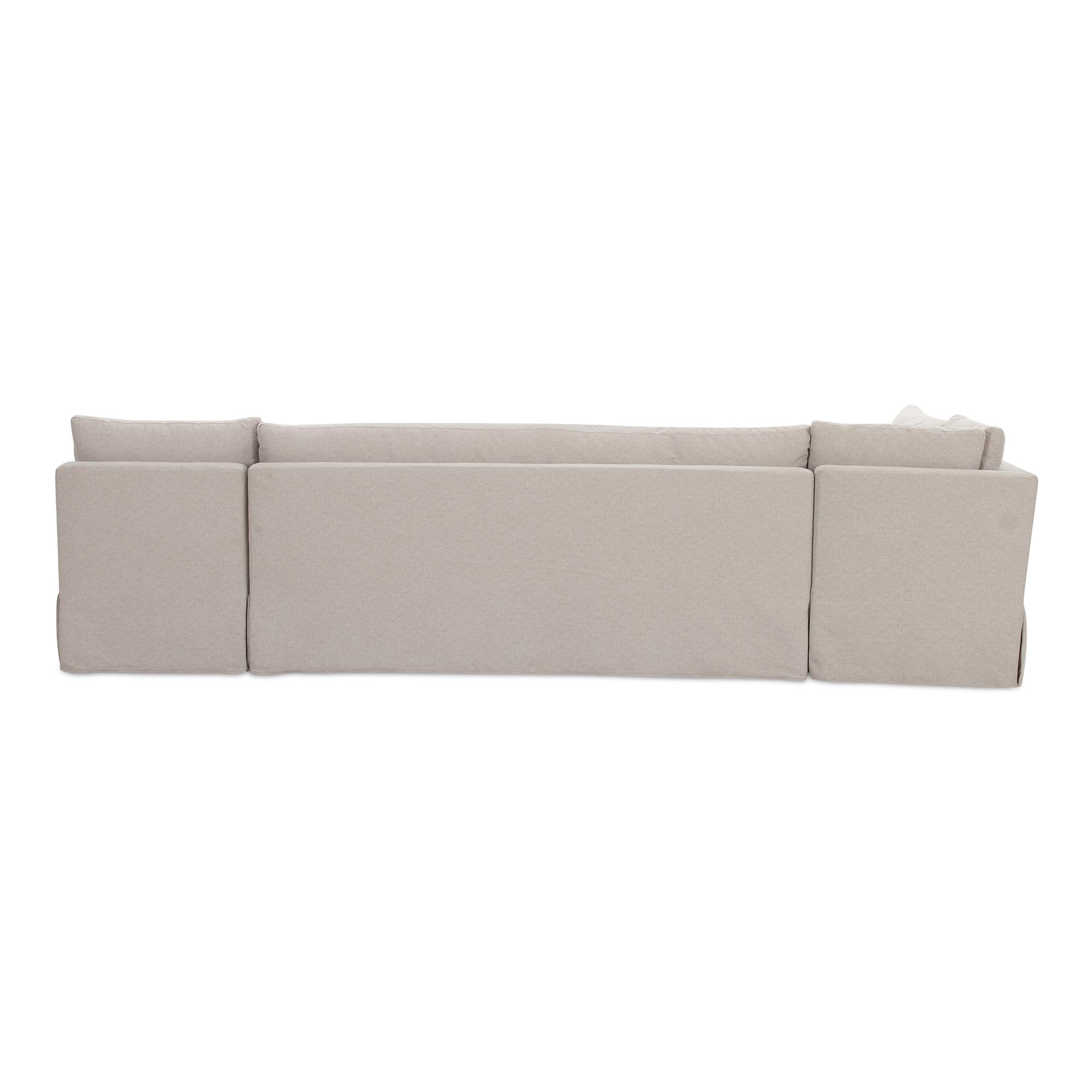 Fable Slipcover Dining Banquette L-Shape Beige 125.5In 5 Fable Slipcover Dining Banquette L-Shape Beige 125.5In - Image 5
