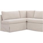 Fable Slipcover Dining Banquette L-Shape Beige 125.5In OA-1069-34 OA 1069 34 Fable closeup shadsilo