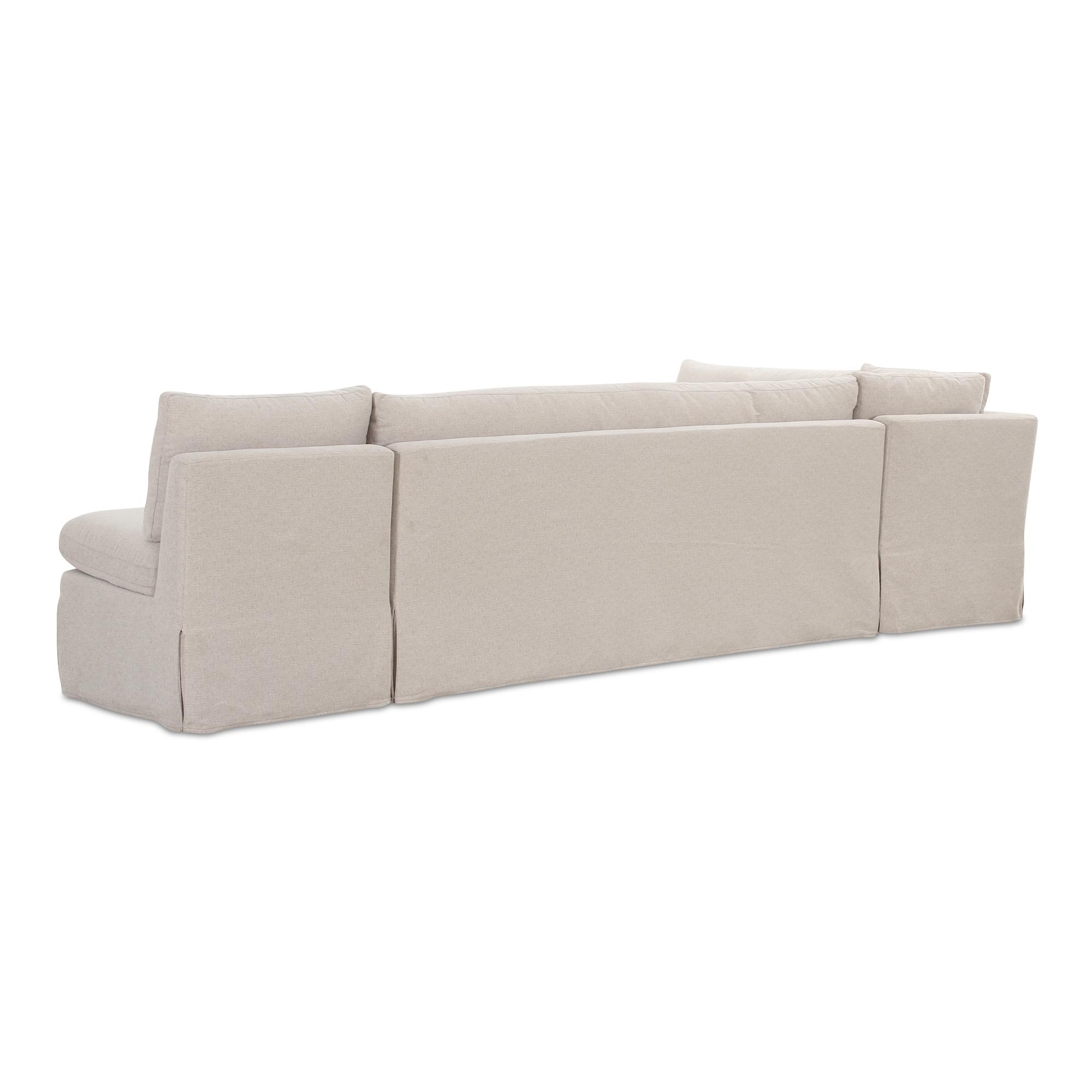 Fable Slipcover Dining Banquette L-Shape Beige 125.5In 2 Fable Slipcover Dining Banquette L-Shape Beige 125.5In - Image 2
