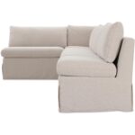 Fable Slipcover Dining Banquette L-Shape Beige 125.5In OA-1069-34 OA 1069 34 Fable side left shadsilo