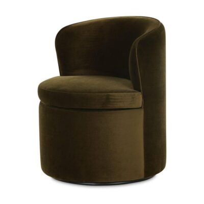 Dane Swivel Dining Chair Faux Green Mohair