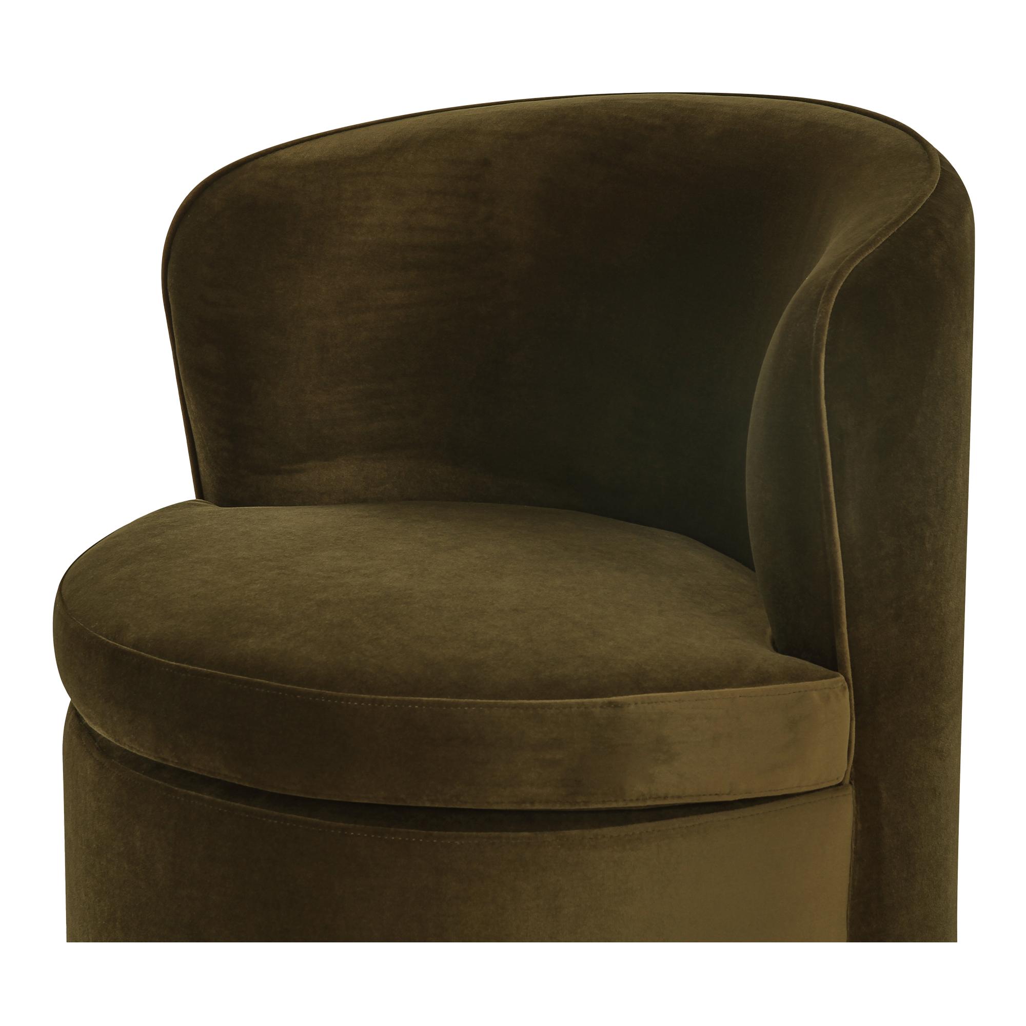 Dane Swivel Dining Chair Faux Green Mohair 6 Dane Swivel Dining Chair Faux Green Mohair - Image 6