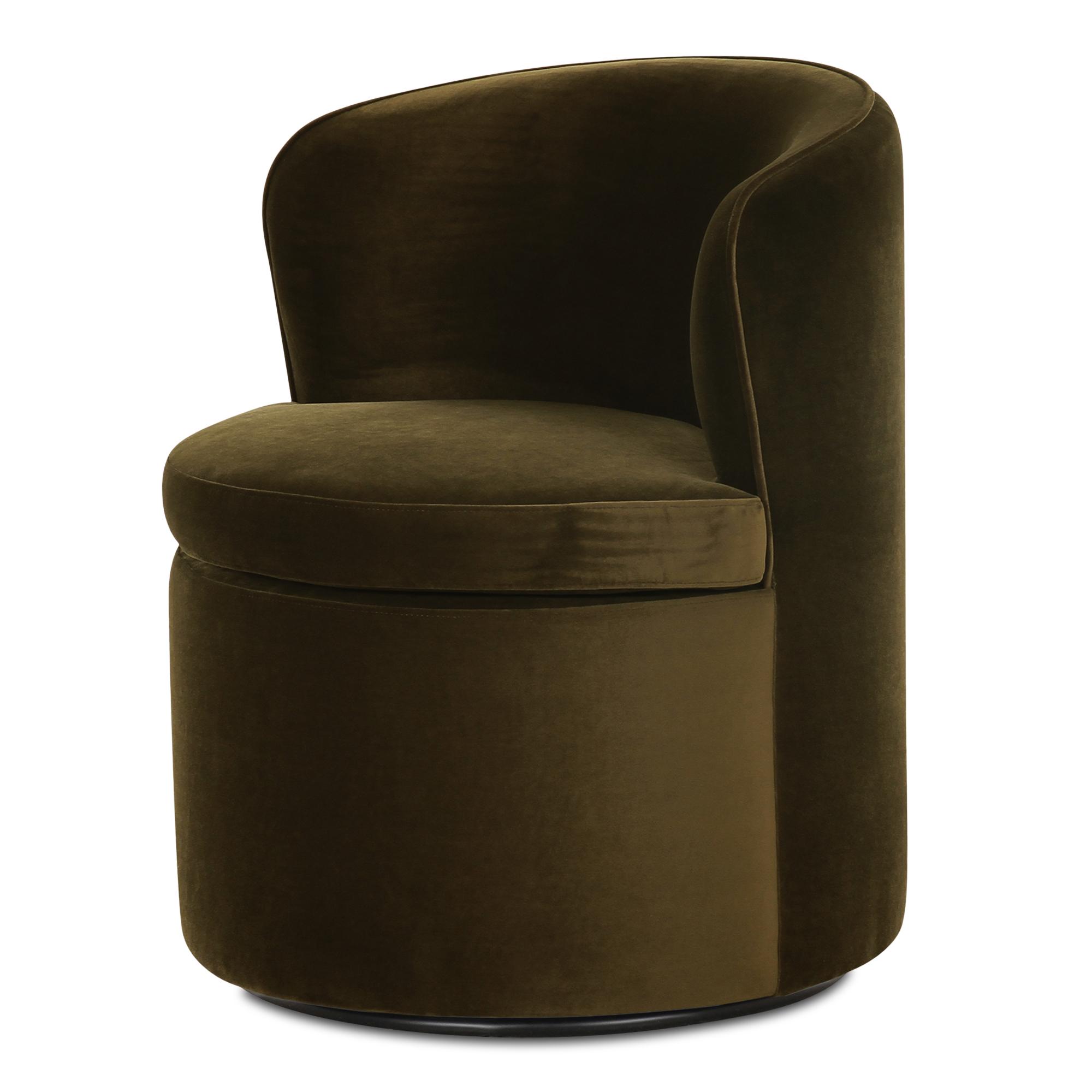 Dane Swivel Dining Chair Faux Green Mohair 3 Dane Swivel Dining Chair Faux Green Mohair - Image 3