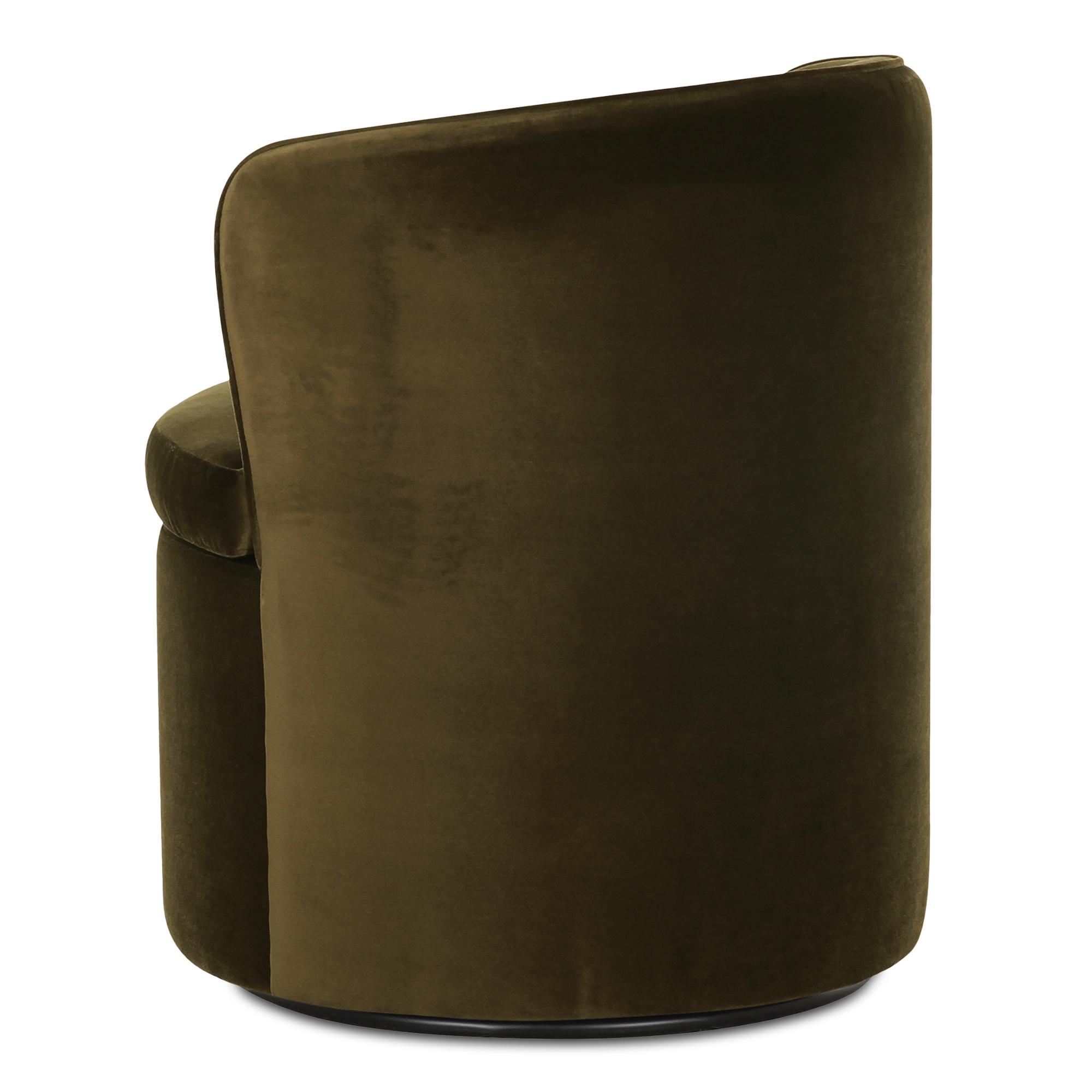 Dane Swivel Dining Chair Faux Green Mohair 2 Dane Swivel Dining Chair Faux Green Mohair - Image 2