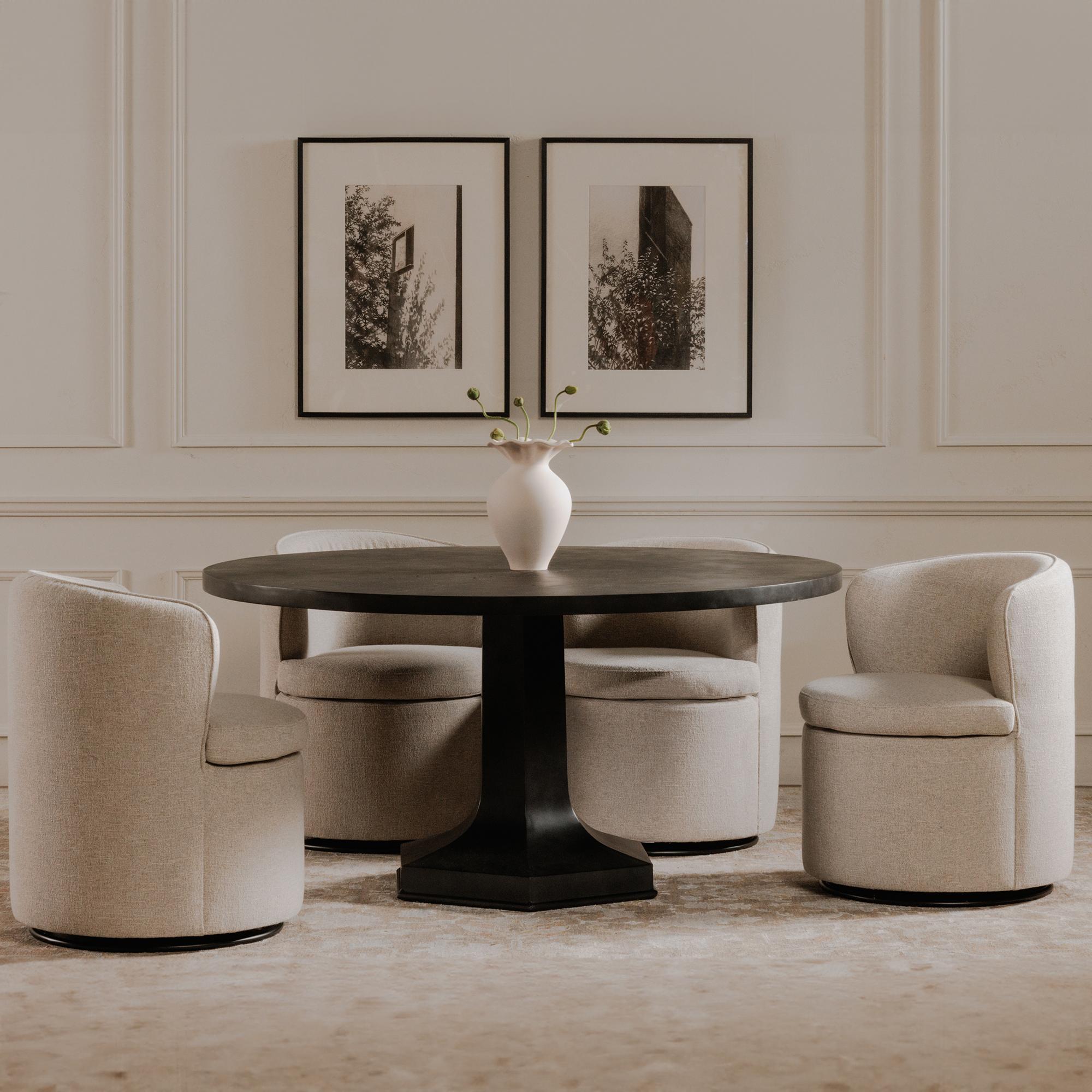 Dane Swivel Dining Chair Oatmeal 9 Dane Swivel Dining Chair Oatmeal - Image 9