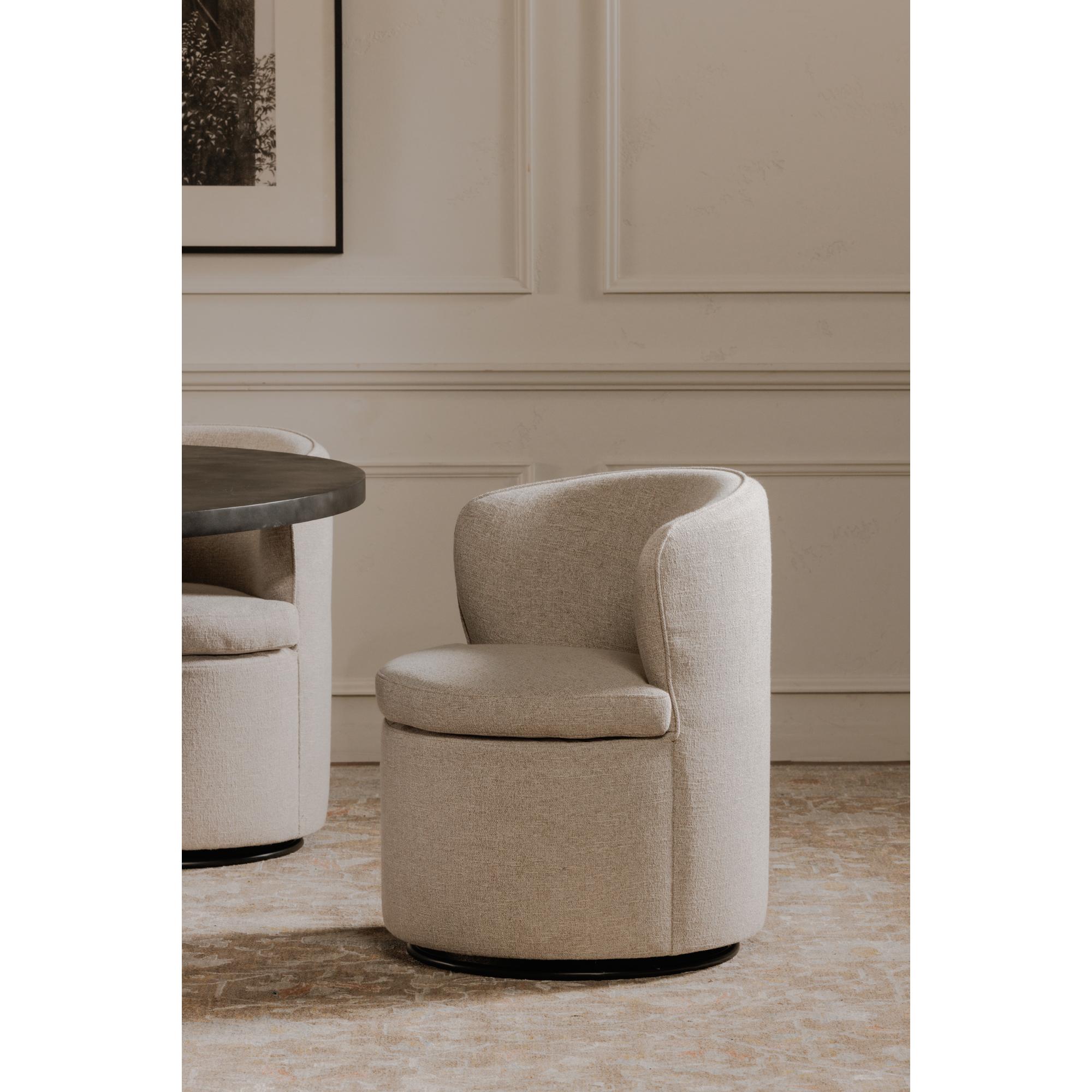 Dane Swivel Dining Chair Oatmeal 8 Dane Swivel Dining Chair Oatmeal - Image 8