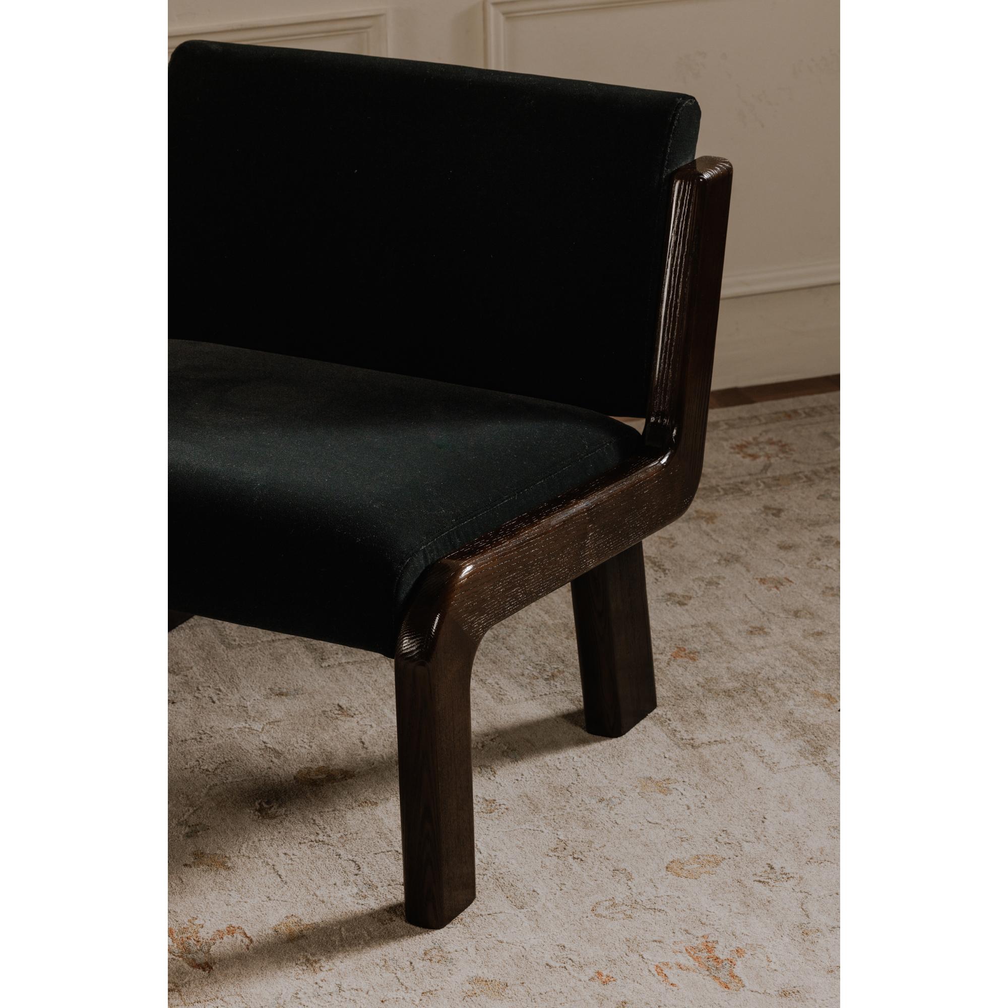 Edie Accent Chair Black Faux Mohair 7 Edie Accent Chair Black Faux Mohair - Image 7