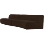 Naomi 2 Piece Wave Modular Sectional Dark Brown OA-1094-20 OA 1094 20 Naomi side left shadsilo