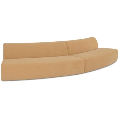 Naomi 2 Piece Convex Modular Sectional Golden Yellow