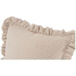 Betty 20 Inch Cushion Beige Stripe 7 Betty 20 Inch Cushion Beige Stripe OA-1110-37 OA 1110 37 Betty closeup shadsilo
