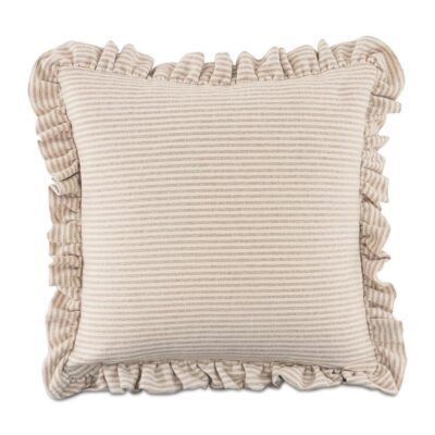 Betty 20 Inch Cushion Beige Stripe