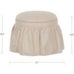 Heidi Storage Ottoman Beige Stripe OA-1112-34 OA 1112 34 70 dim
