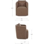Cecil Dining Chair Dark Brown OA-1113-20 OA 1113 20 70 dim