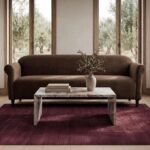 Harmony Sofa Dark Brown Faux Mohair OA-1115-20 OA 1115 20 10