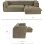 Mischa Right Sectional Sage Green OA-1116-16-R-0 OA 1116 16 R 0 70 dim