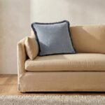 Yasmin Square Cushion Light Blue Faux Mohair OA-1122-45 OA 1122 45 10