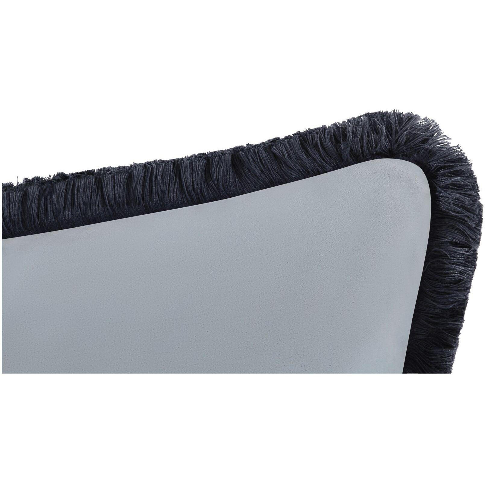Yasmin Square Cushion Light Blue Faux Mohair 4 Yasmin Square Cushion Light Blue Faux Mohair - Image 4