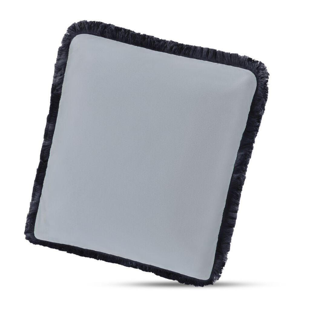 Yasmin Square Cushion Light Blue Faux Mohair 3 Yasmin Square Cushion Light Blue Faux Mohair - Image 3