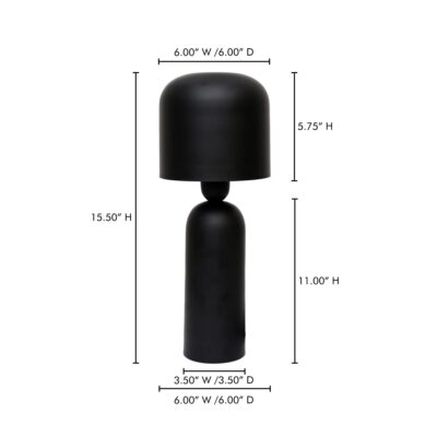 Echo Table Lamp Black OD-1019-02 OD 1019 02 70