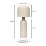 Echo Table Lamp Cream 17 Echo Table Lamp Cream OD-1019-34 OD 1019 34 70