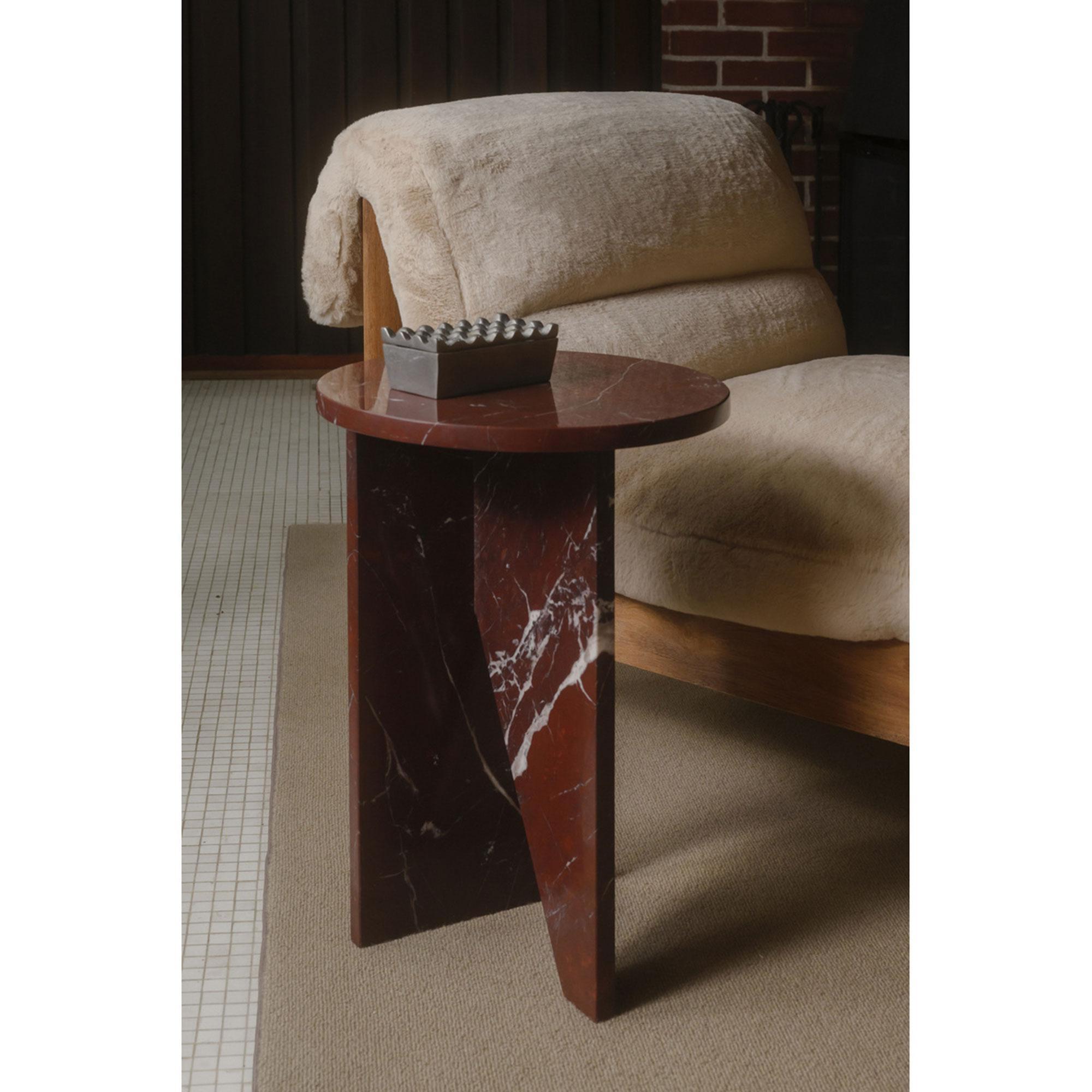 Grace Accent Table Rosso Levante Marble 4 Grace Accent Table Rosso Levante Marble - Image 4