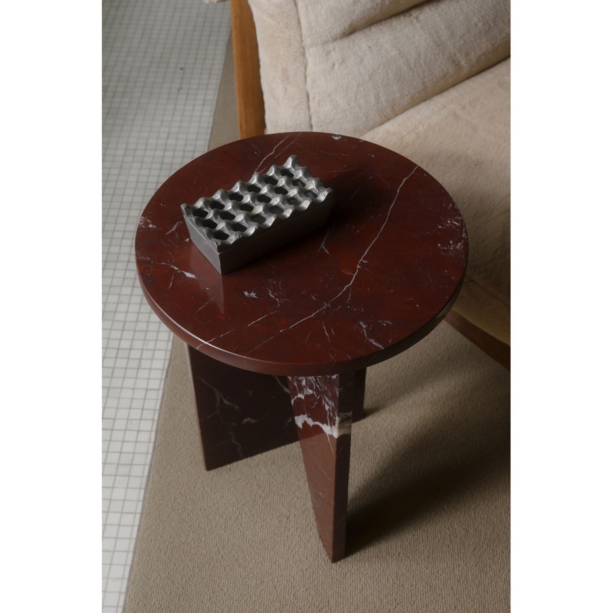 Grace Accent Table Rosso Levante Marble 5 Grace Accent Table Rosso Levante Marble - Image 5