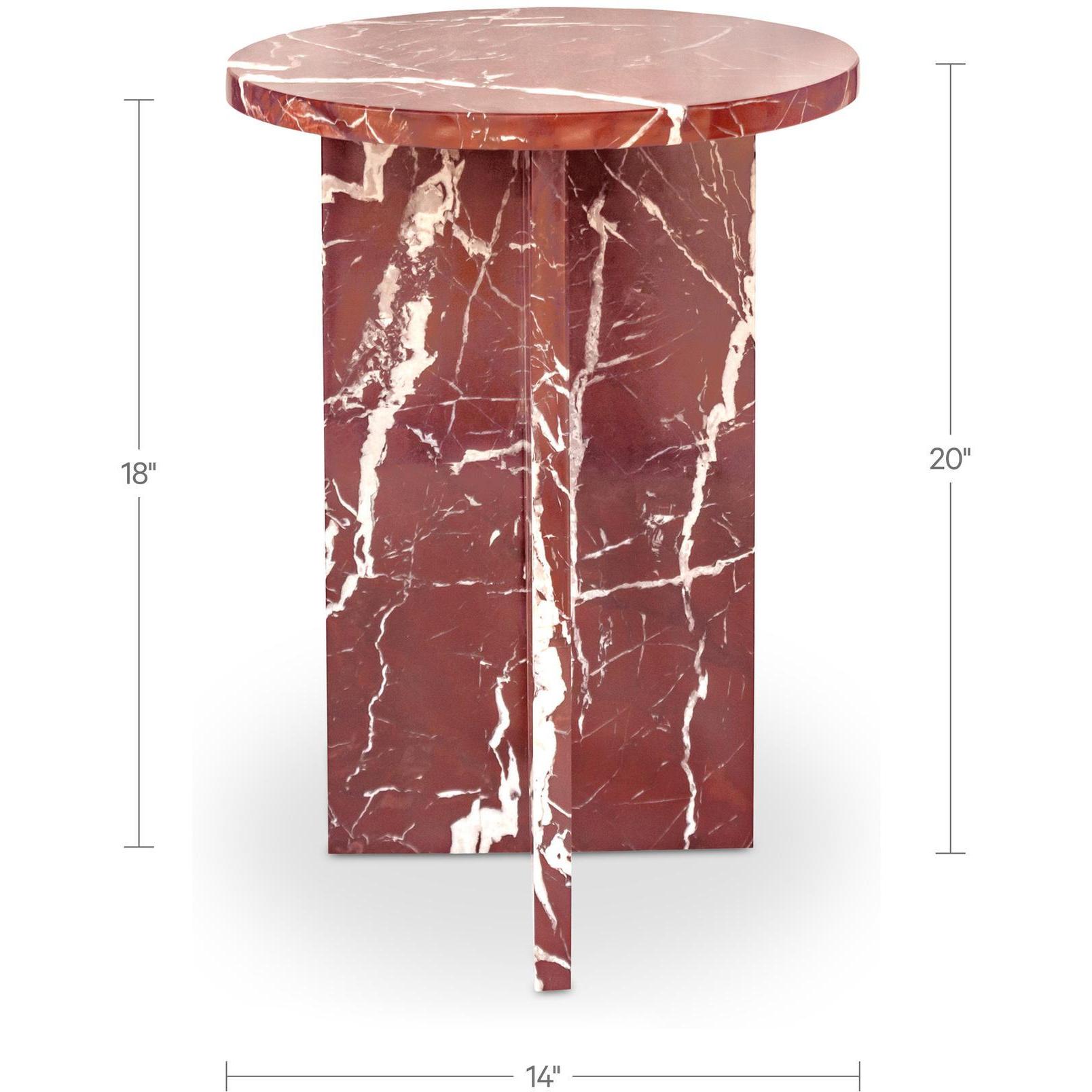 Grace Accent Table Rosso Levante Marble 6 Grace Accent Table Rosso Levante Marble - Image 6