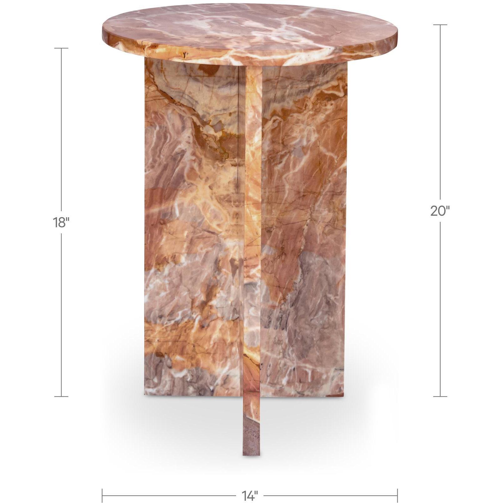 Grace Accent Table Orange Levante Marble 3 Grace Accent Table Orange Levante Marble - Image 3