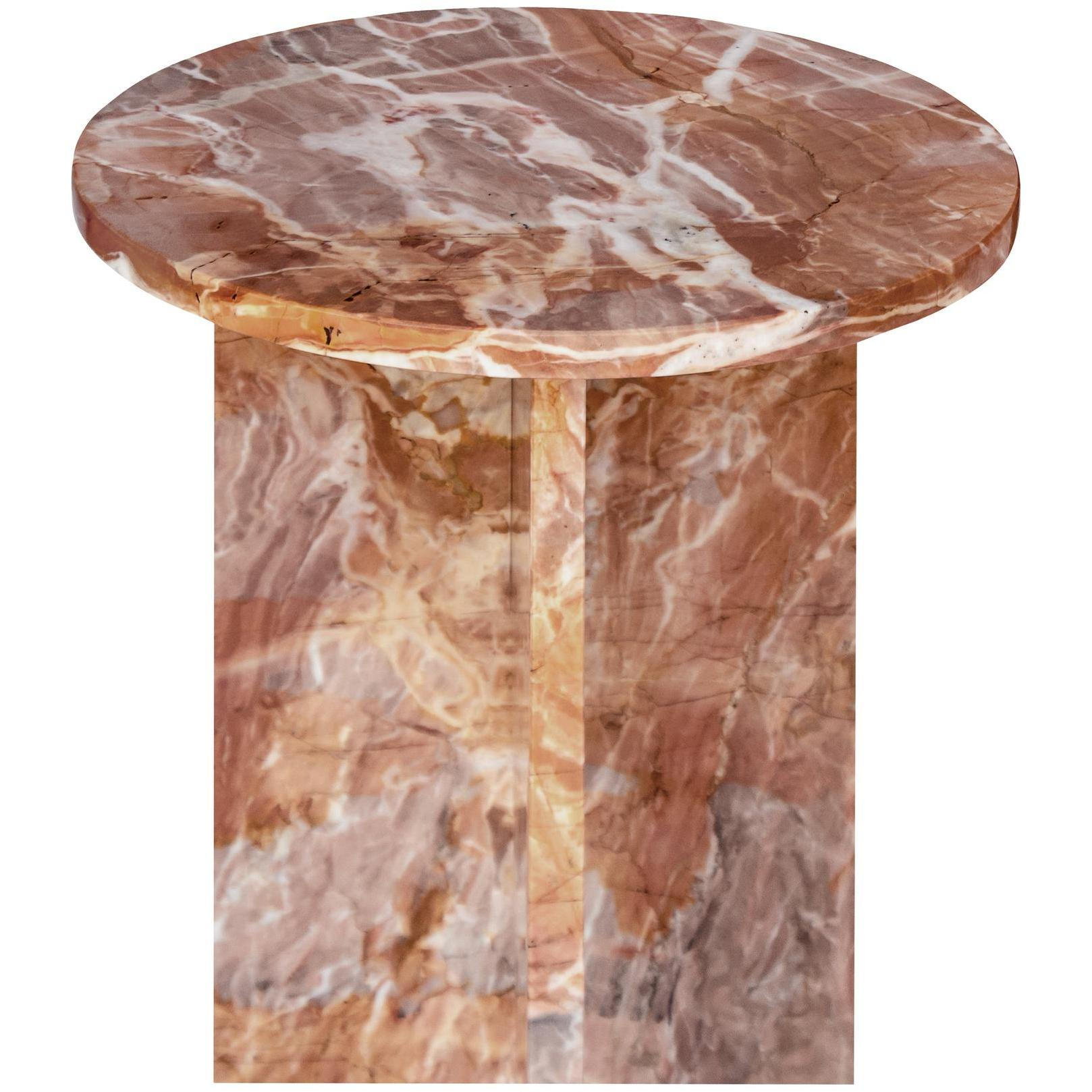 Grace Accent Table Orange Levante Marble 6 Grace Accent Table Orange Levante Marble - Image 6