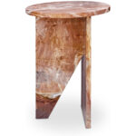 Grace Accent Table Orange Levante Marble 11 Grace Accent Table Orange Levante Marble - Image 4