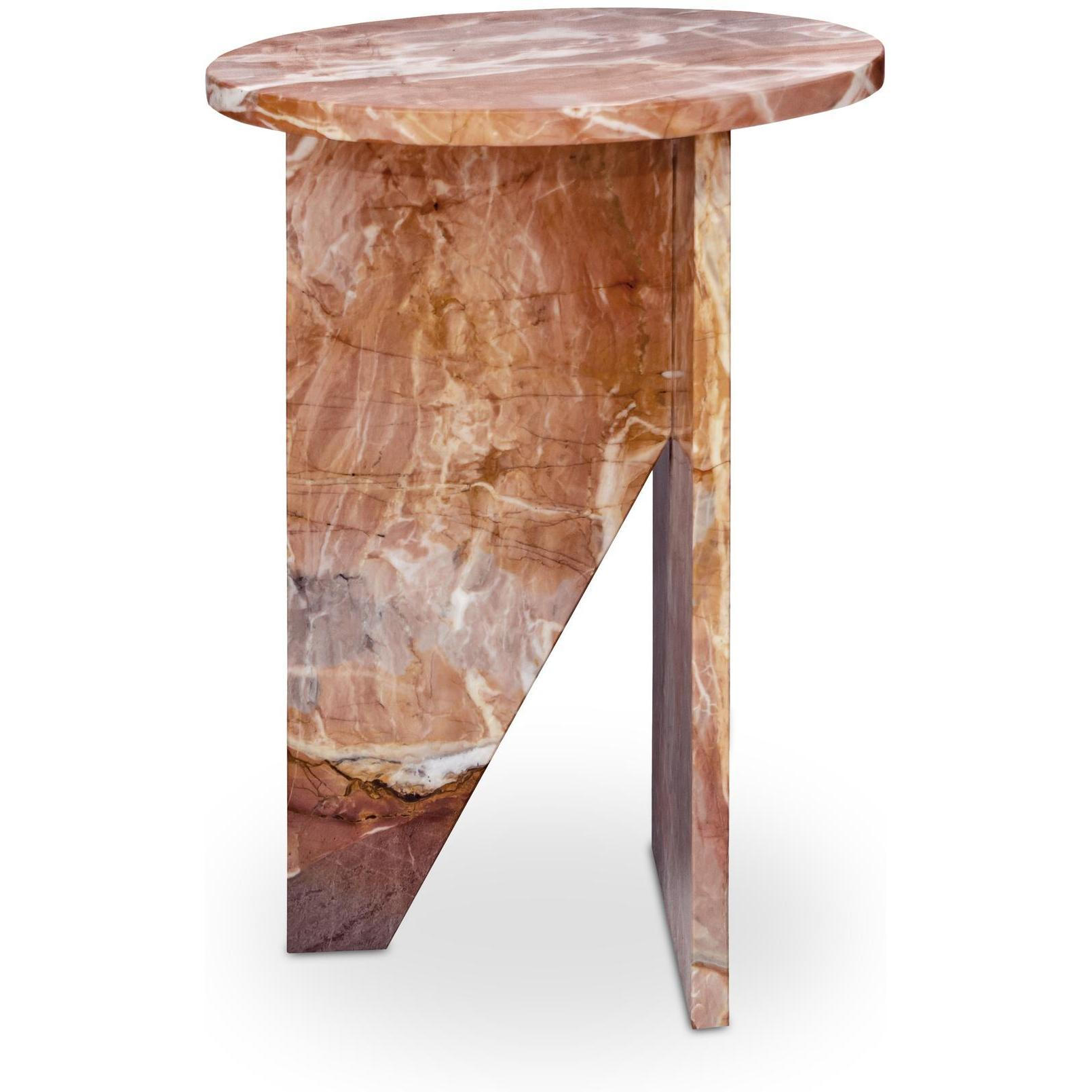 Grace Accent Table Orange Levante Marble 4 Grace Accent Table Orange Levante Marble - Image 4