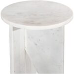 Grace Accent Table White Marble PJ-1021-18 PJ 1021 18 04