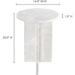 Grace Accent Table White Marble PJ-1021-18 PJ 1021 18 70