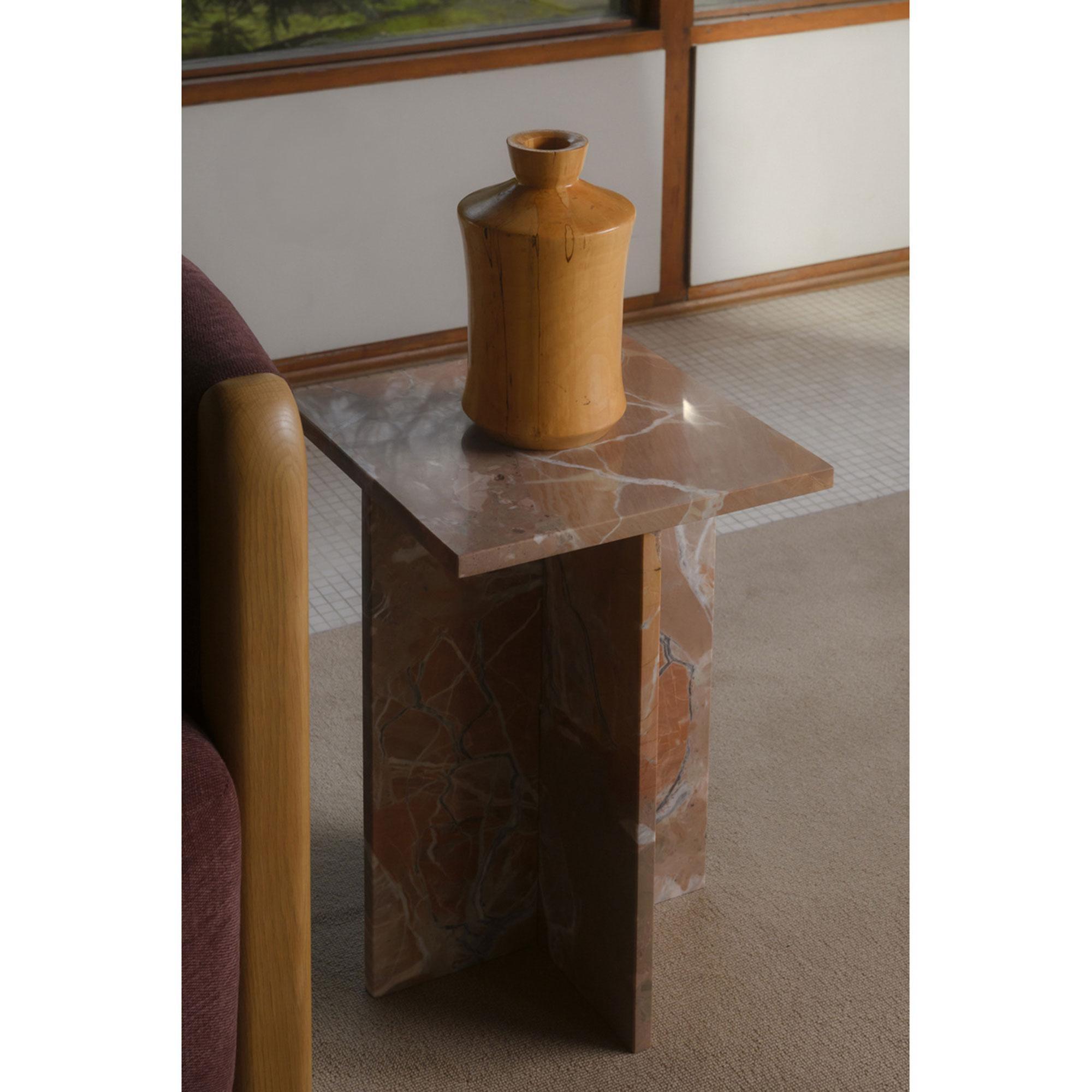 Blair Accent Table Orange Levante Marble 4 Blair Accent Table Orange Levante Marble - Image 4