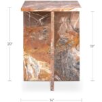 Blair Accent Table Orange Levante Marble 11 Blair Accent Table Orange Levante Marble PJ-1024-12 PJ 1024 12 70 dim