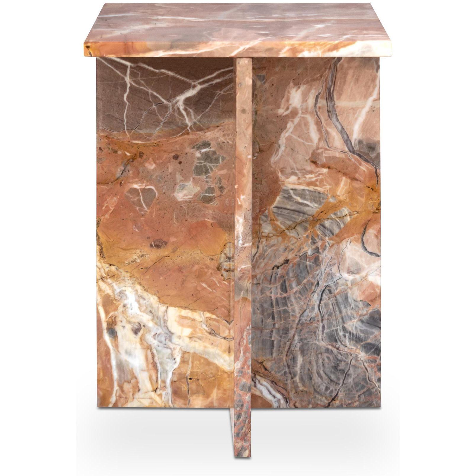 Blair Accent Table Orange Levante Marble 1 Blair Accent Table Orange Levante Marble