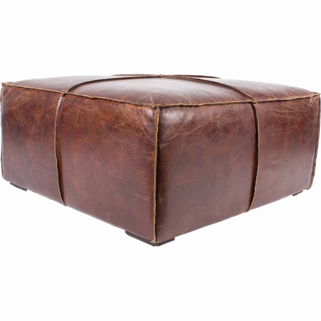 Stamford Coffee Table Cappuccino Brown Leather - Image 2