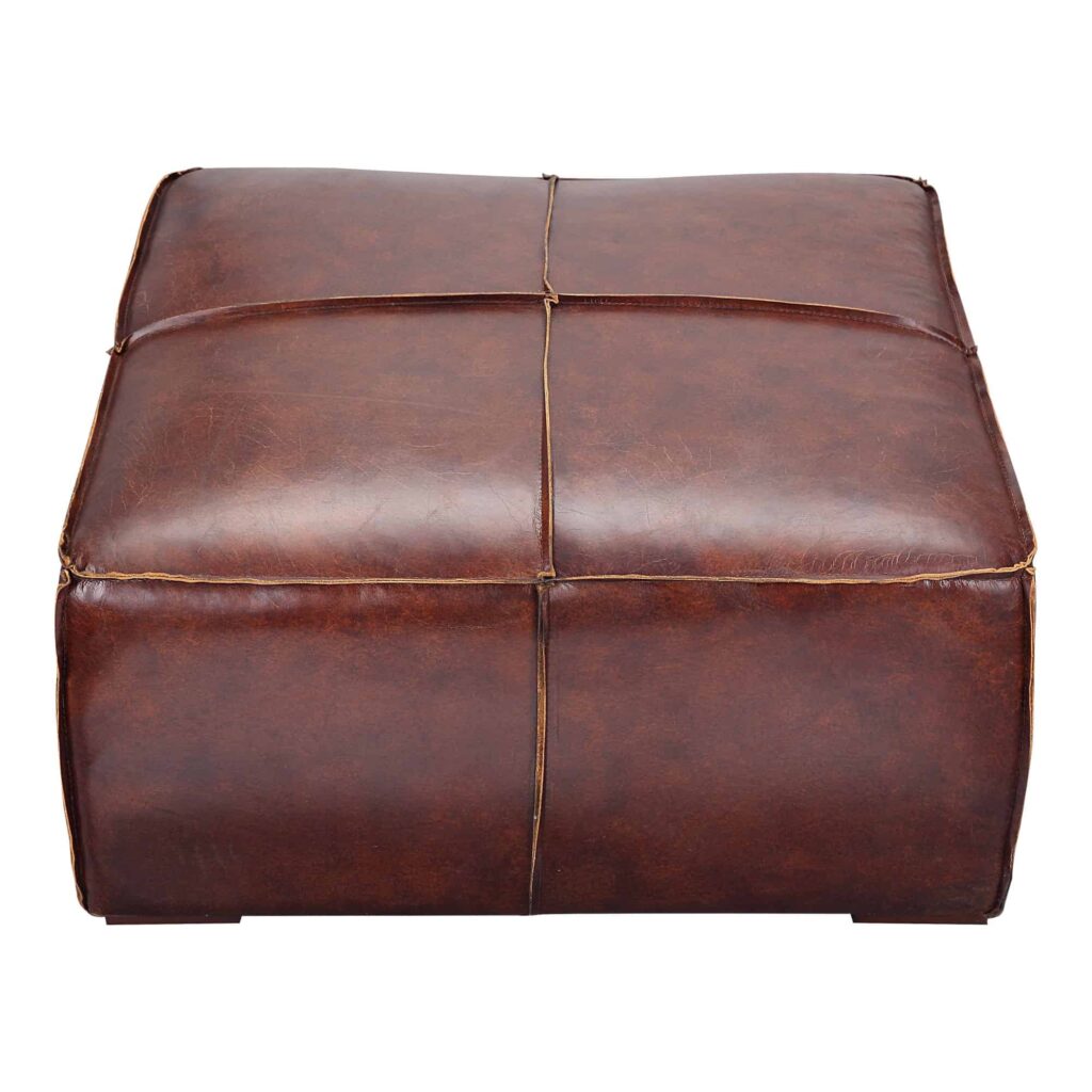 Stamford Coffee Table Cappuccino Brown Leather - Image 3