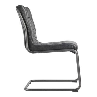 Ansel Dining Chair Onyx Black Leather (Set of 2) PK-1043-02 PK 1043 02 02