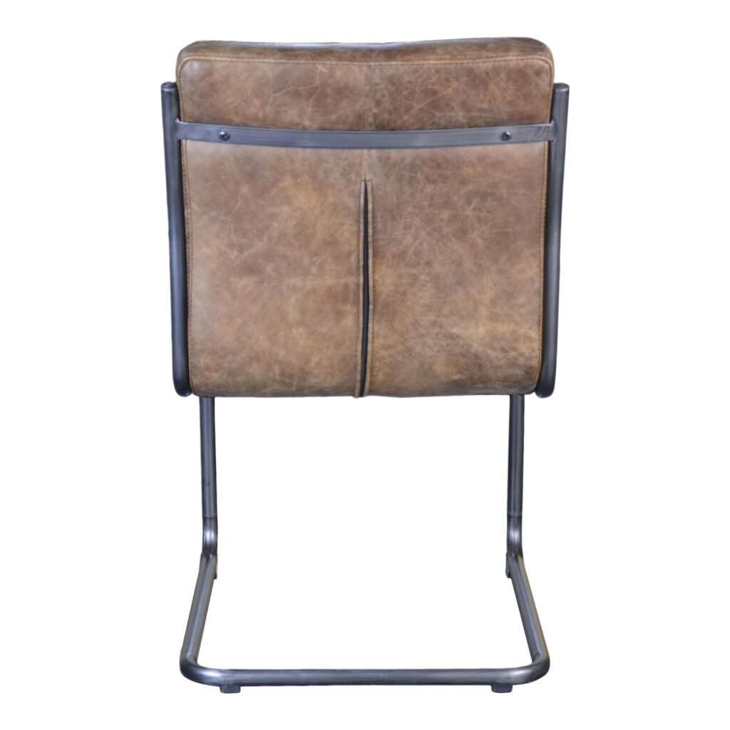 Ansel Dining Chair Grazed Brown Leather (Set of 2) - Image 3